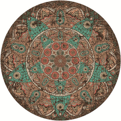 Skorter | Exotic Moroccan Carpet Multicolored Floral Pattern Rug Non-Slip Pet-Friendly Stain-Resistant Rug for Home