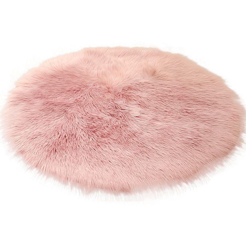 Skorter | Comfort Girls' Room Foot Mat Multicolor Plain Rug Shag Pet Friendly Machine Washable Non-Slip Rug