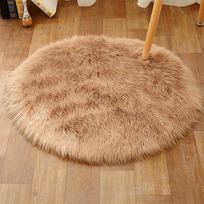 Skorter | Comfort Girls' Room Foot Mat Multicolor Plain Rug Shag Pet Friendly Machine Washable Non-Slip Rug