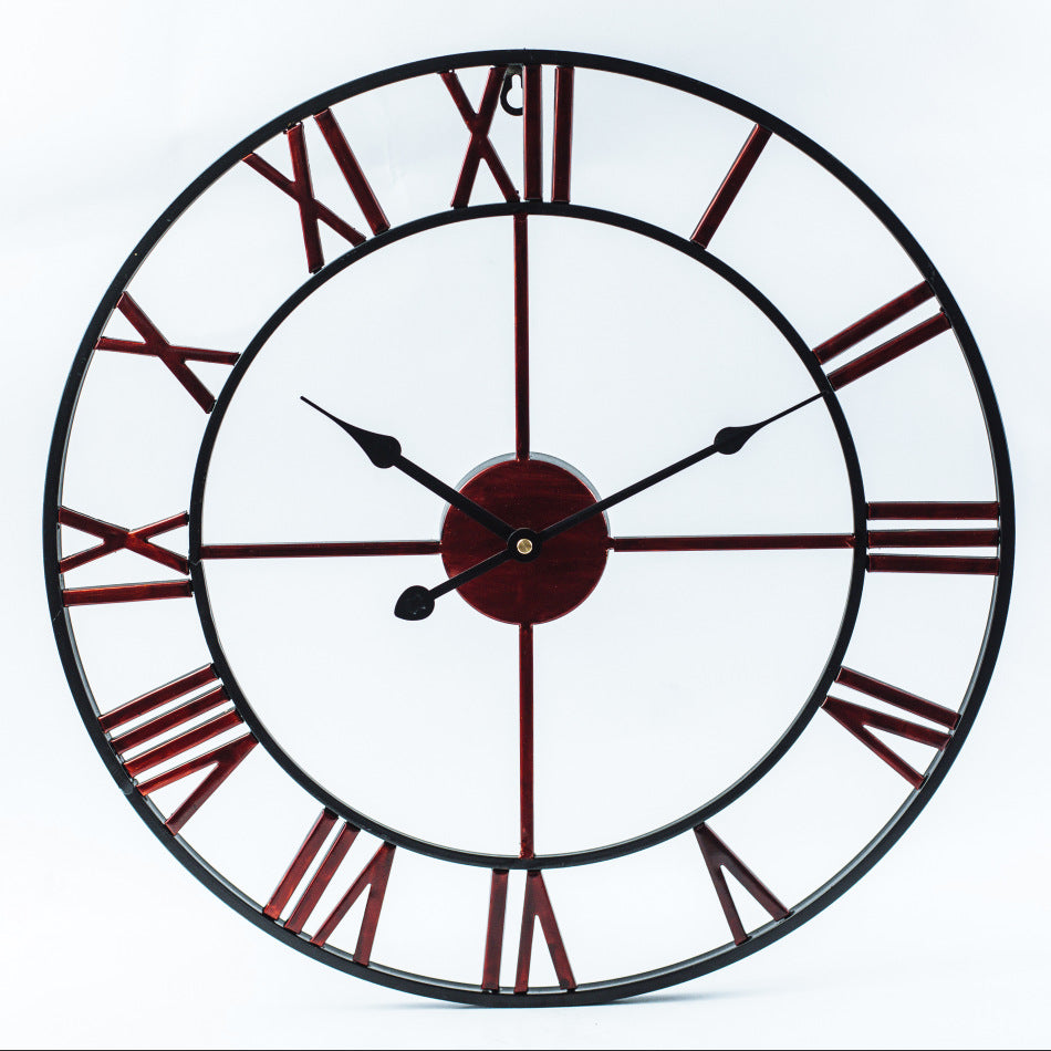 Skorter | Large Retro Wall Clock made of Iron in Vintage Style