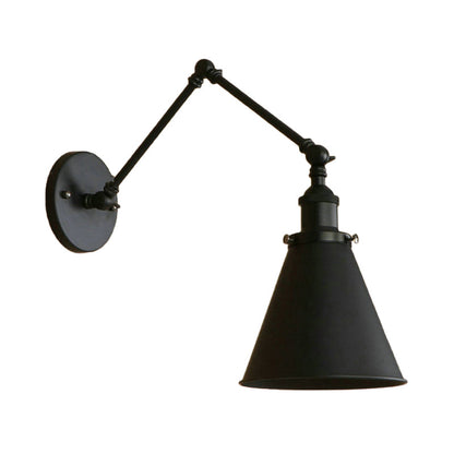 Skorter | IndustrialFarm - Farmer Style Cone Wall Lamp in Black/Rust