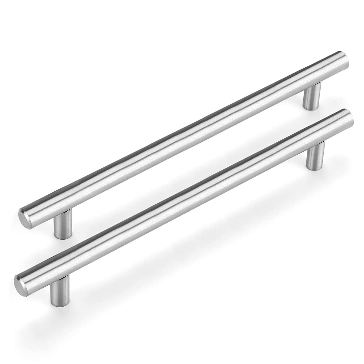 Skorter | Brushed Nickel Modern Stainless Steel Drawer Hardware T-Bar Handles