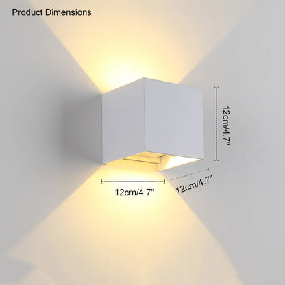 Skorter | LED Outdoor Up Down Wall Light | Waterproof Metal Fixture for Patio. Garden & Entryway Illumination