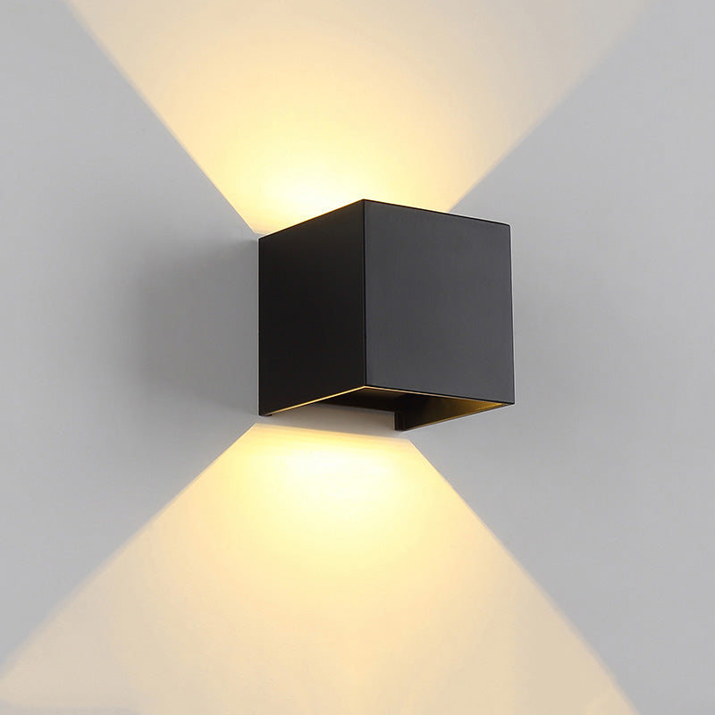 Skorter | LED Outdoor Up Down Wall Light | Waterproof Metal Fixture for Patio. Garden & Entryway Illumination