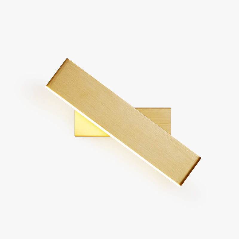 Skorter | Aqsa Minimalist LED Wall Lamp - Black/Gold/Brown, Bedroom, Metal