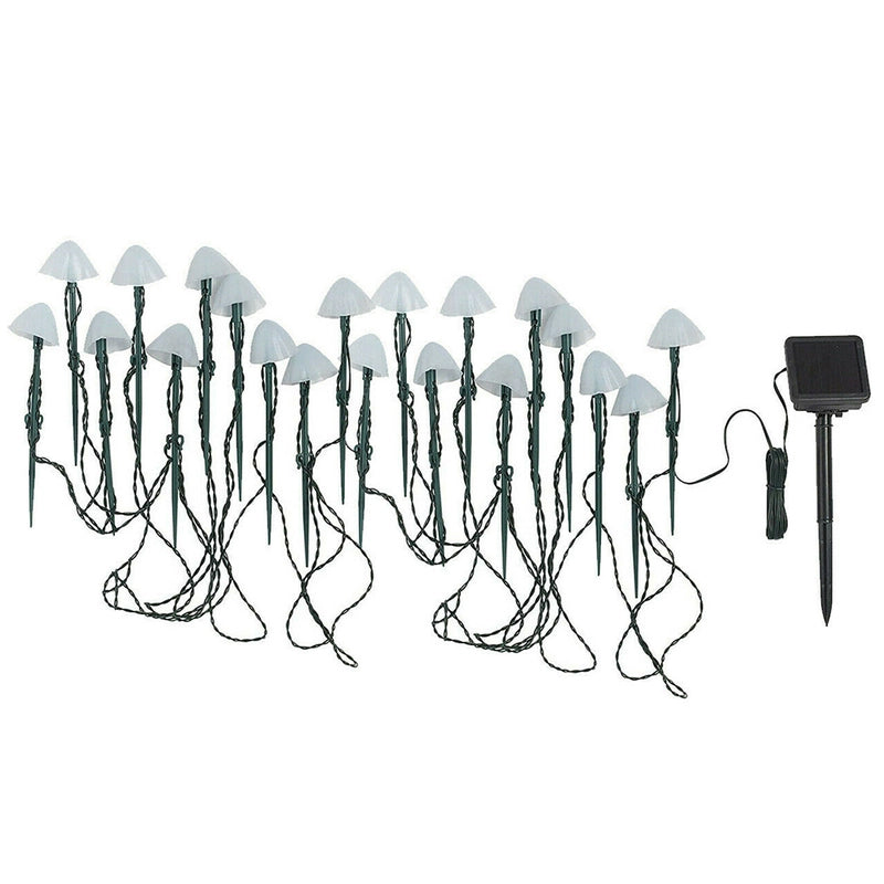 Skorter | LED Solar String Lights Ground Stake Mushroom Lights