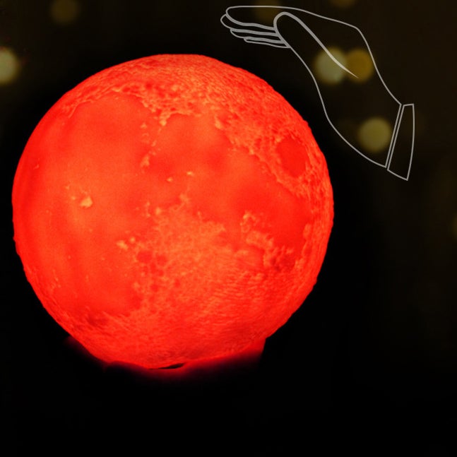Skorter | Creative Mini Rechargeable 3D Printed Moon 1-Light LED Table Lamp