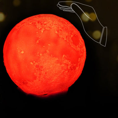 Skorter | Creative Mini Rechargeable 3D Printed Moon 1-Light LED Table Lamp