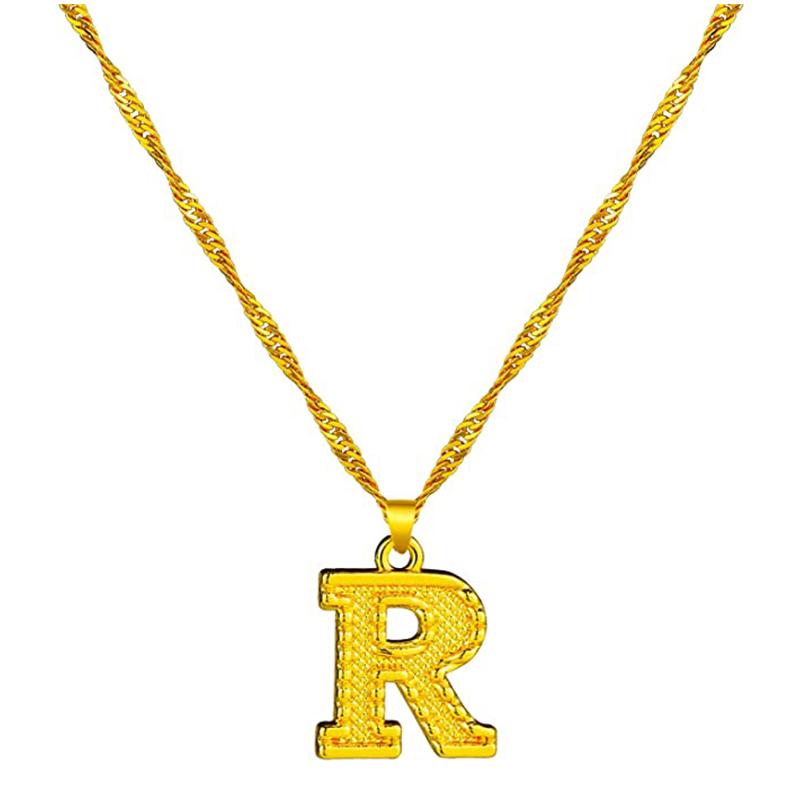 Skorter | 18K gold-plated initial letter necklace
