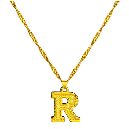 Skorter | 18K gold-plated initial letter necklace