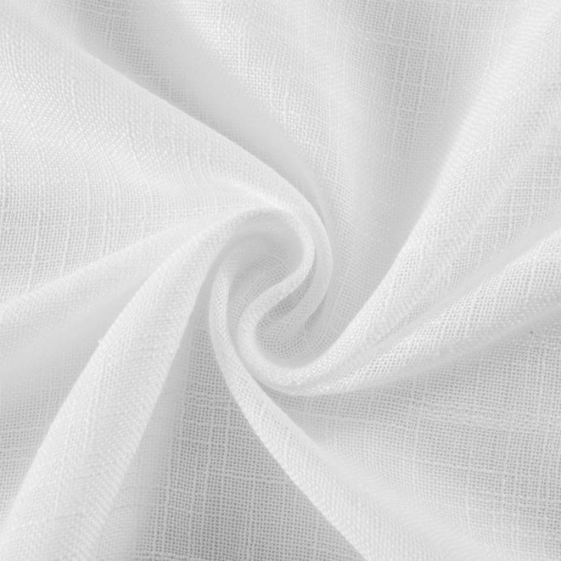 Skorter | Ela Linen Appearance Semi Transparent Curtains Tulle