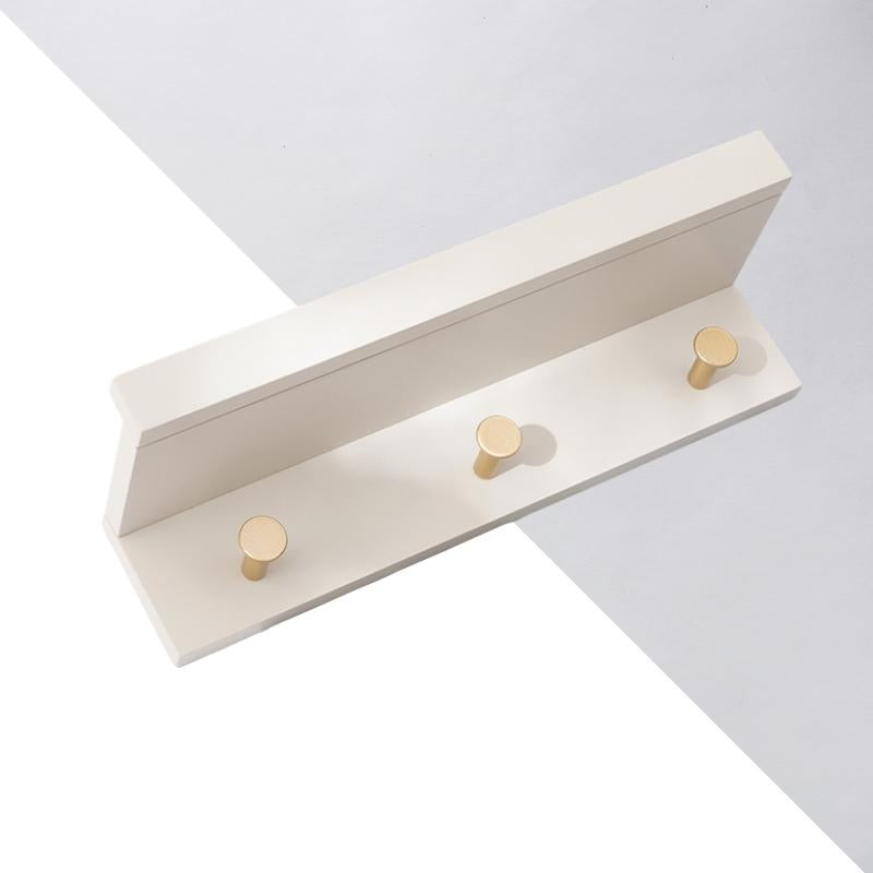 Skorter | Huxley Wall Shelf with Gold Hooks