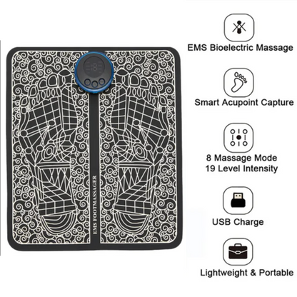 Skorter | EMS Foot Massage Pad with Adjustable Intensity for Pain Relief and Relaxation at Home