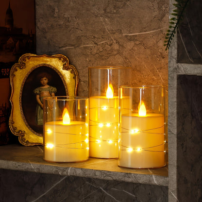 Skorter | 3-piece Romantic LED lights with Remote Control - Adjustable Brightness and Timer Function, Ideal for Parties, Weddings and Hotel Decoration