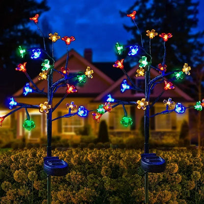 Skorter | LumiBlossom - Solar LED Light String with Peach Blossom – Weatherproof & Energy Saving