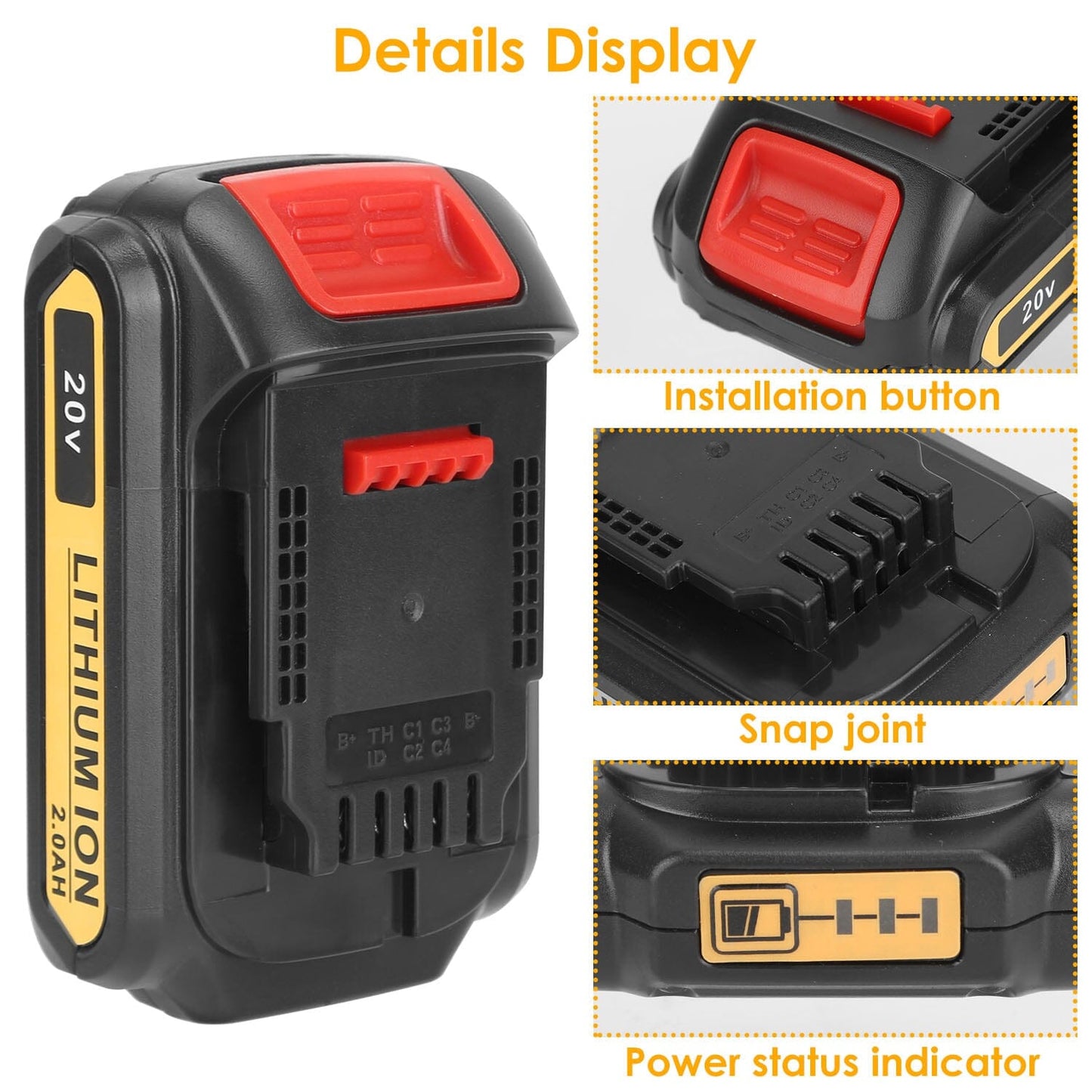 Skorter | 20V Replacement Battery Compatible with Dewalt DCB