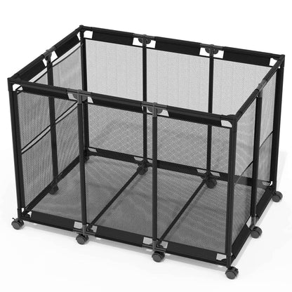 Skorter | 210 Gallon Pool Storage Bin Organizer Rolling Net Storage Basket with Lockable Wheel