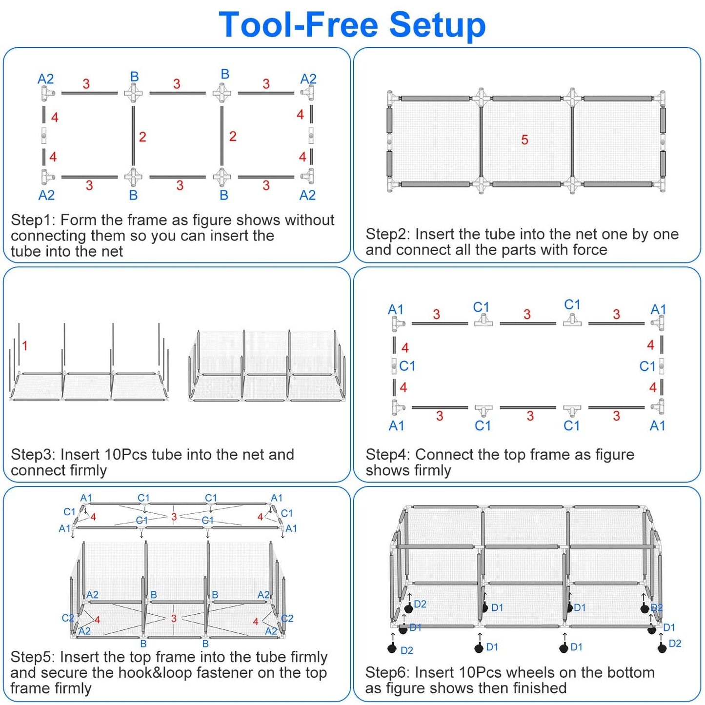 Skorter | 210 Gallon Pool Storage Bin Organizer Rolling Net Storage Basket with Lockable Wheel