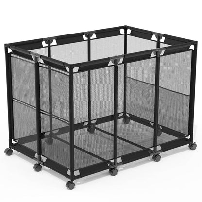 Skorter | 210 Gallon Pool Storage Bin Organizer Rolling Net Storage Basket with Lockable Wheel