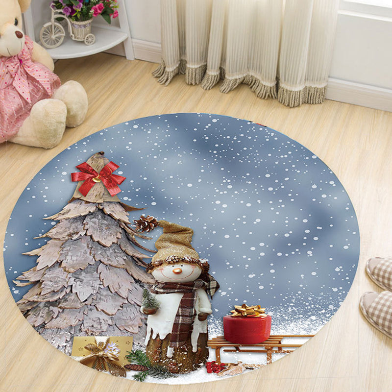 Skorter | Cartoon Colored Rug Multicolor Synthetic Carpet Stain Resistant Machine Washable Non-Slip Rug for Children's Room