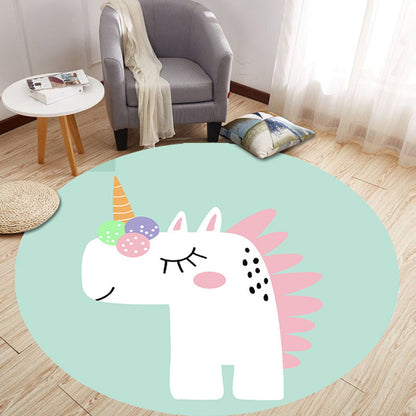 Skorter | Beautiful Animal Indoor Rug Multicolored Cartoon Rug Polypropylene Washable Non-slip Stain-resistant Rug for the Nursery