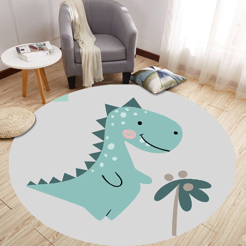 Skorter | Beautiful Animal Indoor Rug Multicolored Cartoon Rug Polypropylene Washable Non-slip Stain-resistant Rug for the Nursery