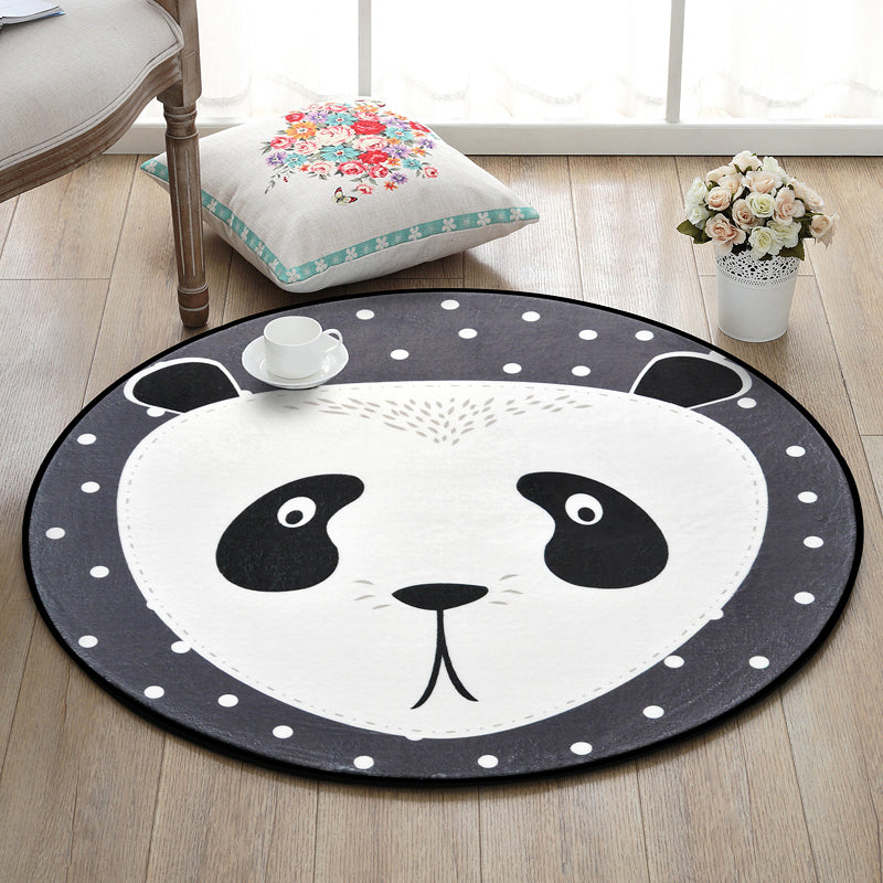 Skorter | Creative Cartoon Area Rug Multi Colors Animals with Dotted Background Carpet Washable Pet Friendly Non-Slip Rug for Children's Room