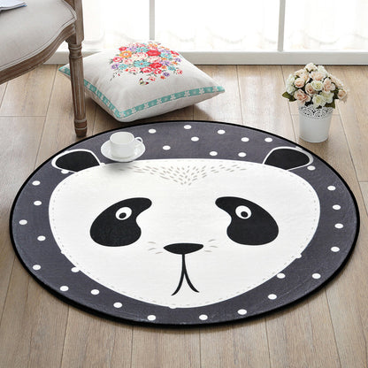 Skorter | Creative Cartoon Area Rug Multi Colors Animals with Dotted Background Carpet Washable Pet Friendly Non-Slip Rug for Children's Room
