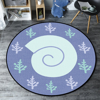 Skorter | Cartoon Kids' Room Rug Multicolored Sea Creatures Rug Synthetic Non-Slip Stain Resistant Washable Rug