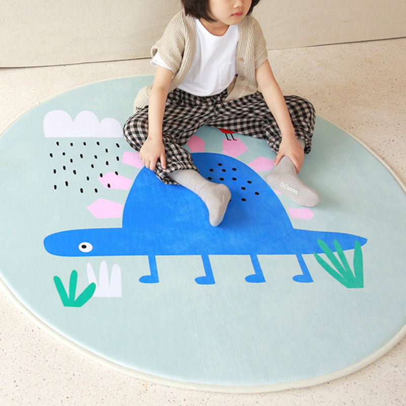 Skorter | Cartoon Children Room Carpet Multicolored Animal Carpet Cotton Pet-friendly Machine Washable Indoor Carpet