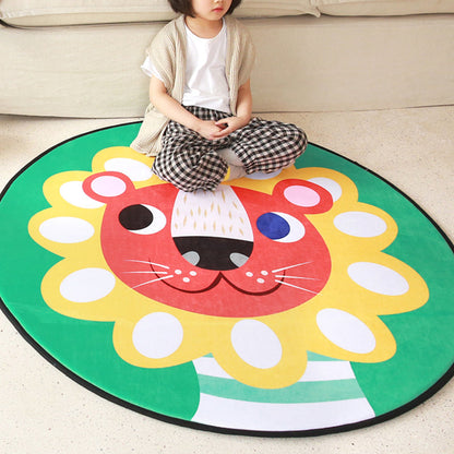 Skorter | Cartoon Children Room Carpet Multicolored Animal Carpet Cotton Pet-friendly Machine Washable Indoor Carpet