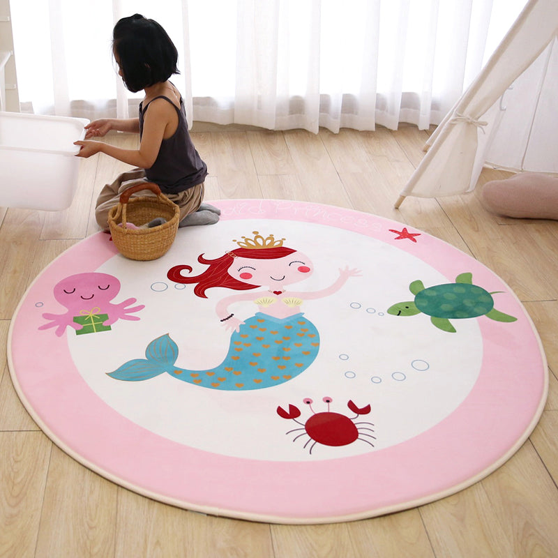 Skorter | Cartoon Children Room Carpet Multicolored Animal Carpet Cotton Pet-friendly Machine Washable Indoor Carpet