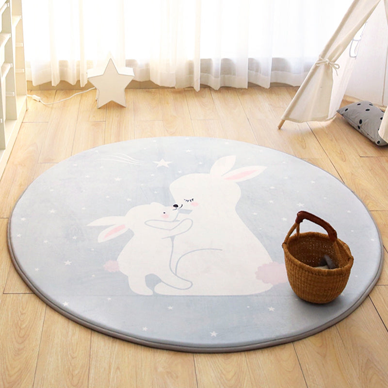 Skorter | Cartoon Children Room Carpet Multicolored Animal Carpet Cotton Pet-friendly Machine Washable Indoor Carpet