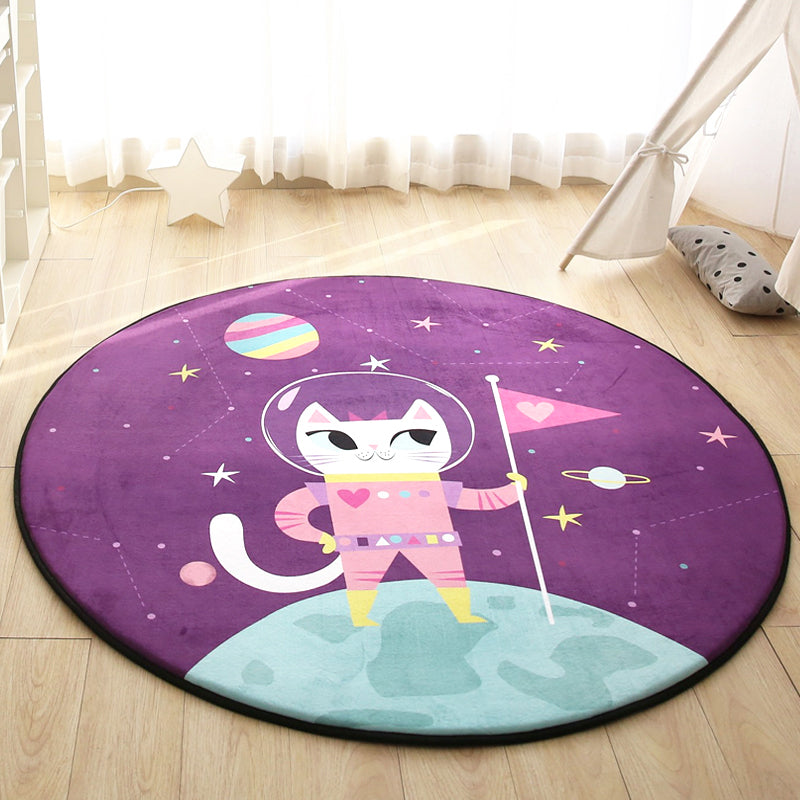 Skorter | Cartoon Children Room Carpet Multicolored Animal Carpet Cotton Pet-friendly Machine Washable Indoor Carpet