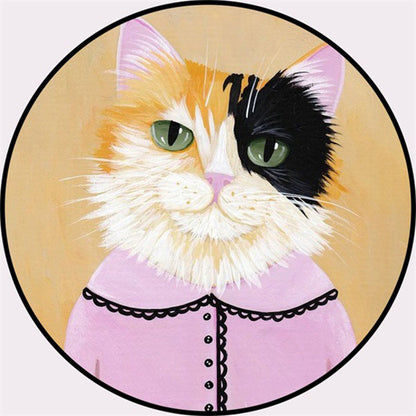 Skorter | Creative Colorful Cartoon Rug Synthetic Animal Portrait Man Pattern Rug Non-Slip Washable Pet Friendly Rug for Room