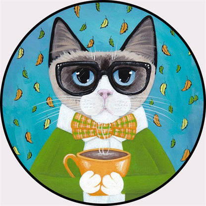 Skorter | Creative Colorful Cartoon Rug Synthetic Animal Portrait Man Pattern Rug Non-Slip Washable Pet Friendly Rug for Room