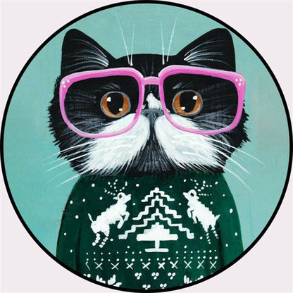 Skorter | Creative Colorful Cartoon Rug Synthetic Animal Portrait Man Pattern Rug Non-Slip Washable Pet Friendly Rug for Room