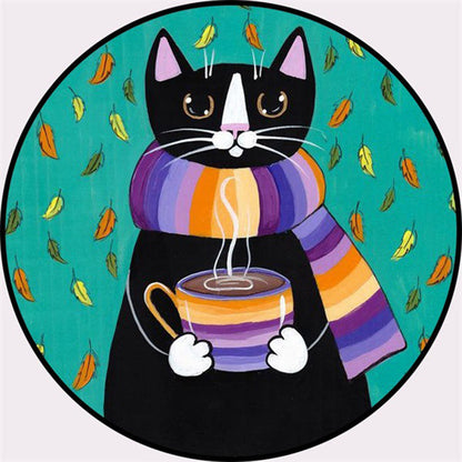 Skorter | Creative Colorful Cartoon Rug Synthetic Animal Portrait Man Pattern Rug Non-Slip Washable Pet Friendly Rug for Room