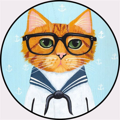 Skorter | Creative Colorful Cartoon Rug Synthetic Animal Portrait Man Pattern Rug Non-Slip Washable Pet Friendly Rug for Room