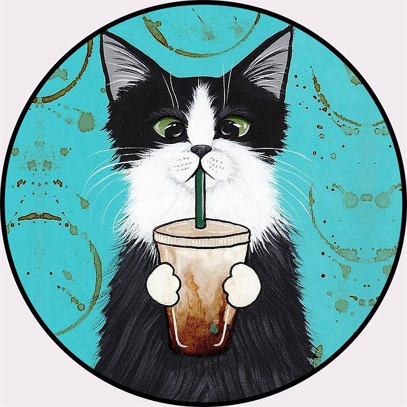 Skorter | Creative Colorful Cartoon Rug Synthetic Animal Portrait Man Pattern Rug Non-Slip Washable Pet Friendly Rug for Room