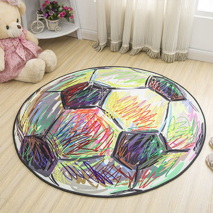 Skorter | Children's furniture Animal rug Multicolored polypropylene fabric Washable pet-friendly non-slip rug for children's room