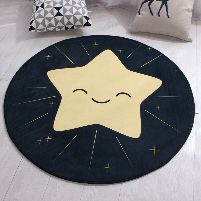 Skorter | Children's furniture Animal rug Multicolored polypropylene fabric Washable pet-friendly non-slip rug for children's room