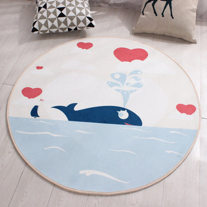 Skorter | Children's furniture Animal rug Multicolored polypropylene fabric Washable pet-friendly non-slip rug for children's room