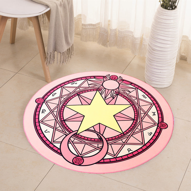 Skorter | Educational Cartoon Rug Multi Colored Pattern Carpet Machine Washable Pet Friendly Non-Slip Back Rug for Kids Room