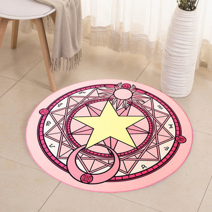 Skorter | Educational Cartoon Rug Multi Colored Pattern Carpet Machine Washable Pet Friendly Non-Slip Back Rug for Kids Room