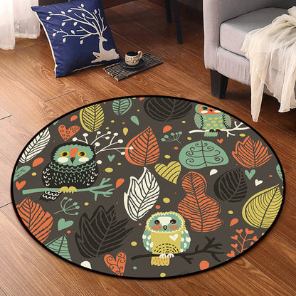 Skorter | Cartoon Kids Room Rug Multicolored Polypropylene Rug Pet Friendly Non-Slip Washable Rug