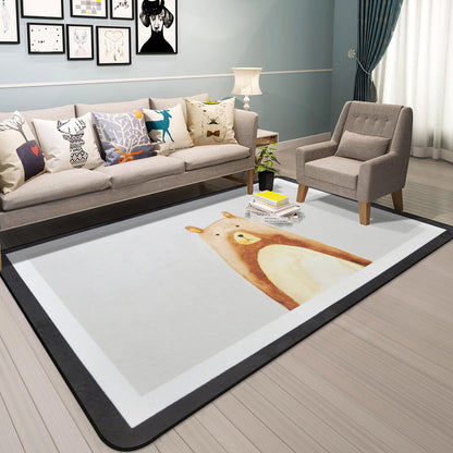 Skorter | Cartoon Animal Gentleman Rug Multicolor Polypropylene Rug Washable Pet Friendly Non-Slip Underlay Rug for Living Room
