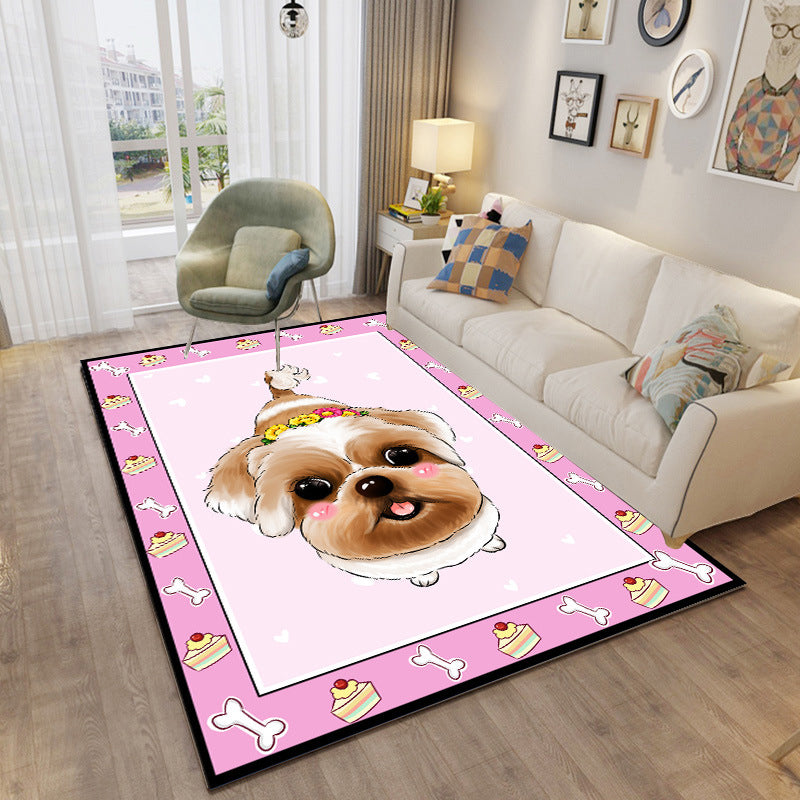 Skorter | Childhood Multi-Color Cartoon Carpet Polypropylene Animal Carpet Non-Slip Edged Washable Carpet for the Baby Room