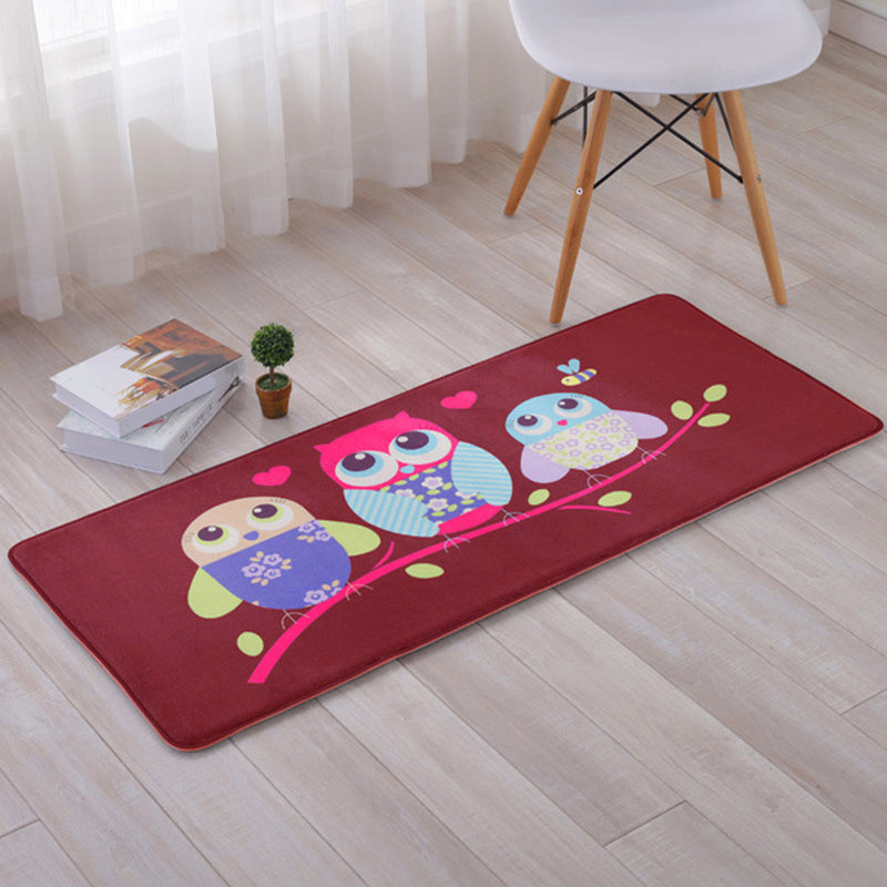 Skorter | Beautiful Multicolor Animal Pattern Carpet Synthetic Kids Carpet Washable Stain Resistant Non-Slip Carpet for Bedroom