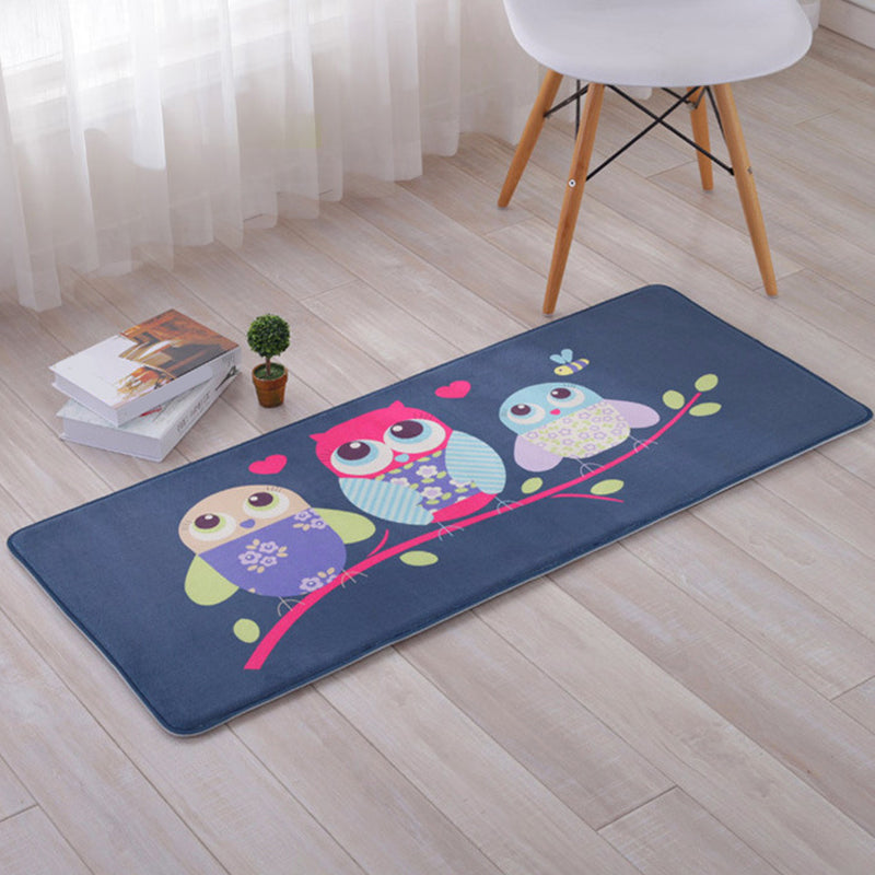Skorter | Beautiful Multicolor Animal Pattern Carpet Synthetic Kids Carpet Washable Stain Resistant Non-Slip Carpet for Bedroom